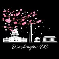 Washington DC Cherry Blossoms Monuments Memorials TShirt Tank Top