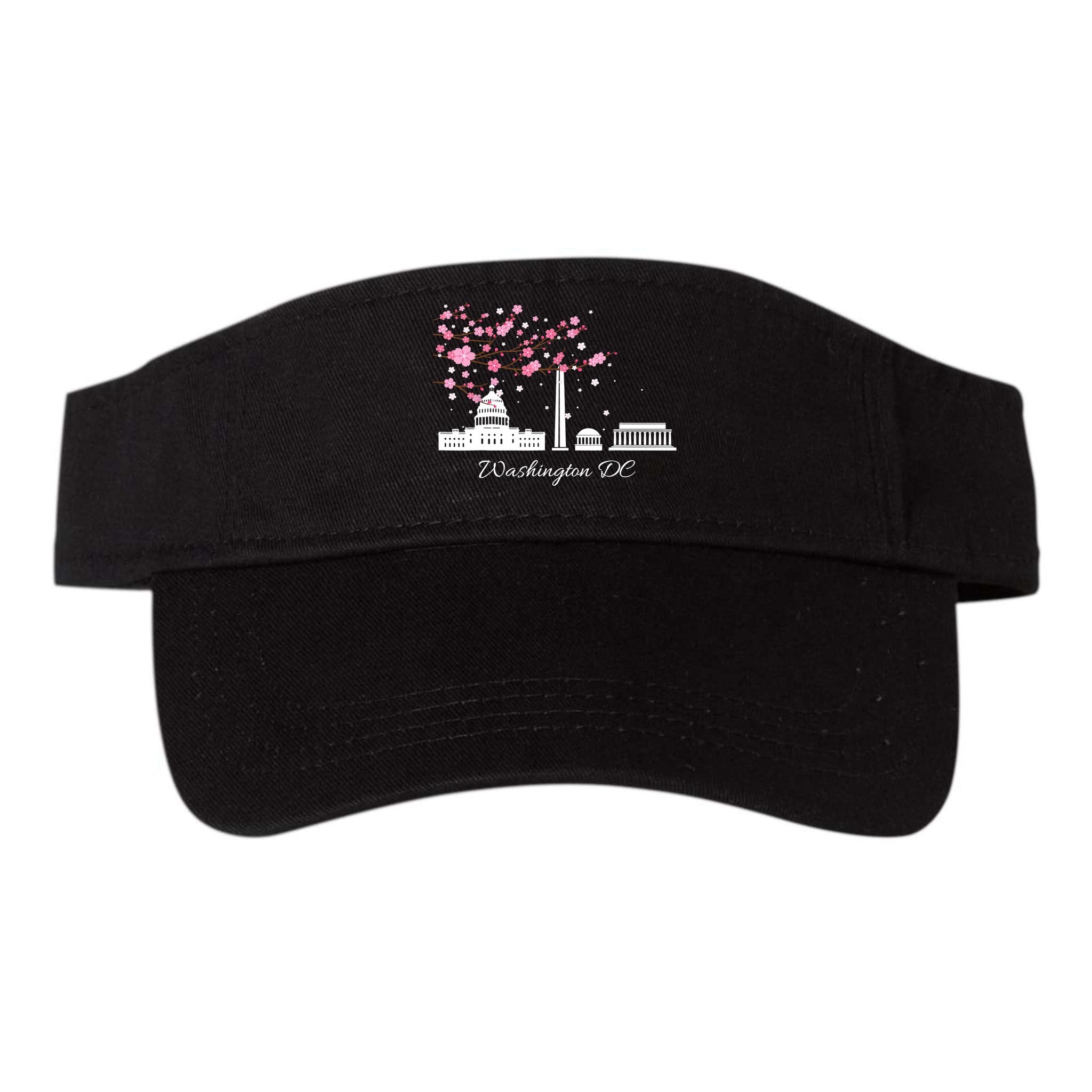 Washington DC Cherry Blossoms Monuments Memorials TShirt Visor