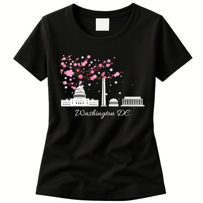 Washington DC Cherry Blossoms Monuments Memorials TShirt Womens T-Shirt