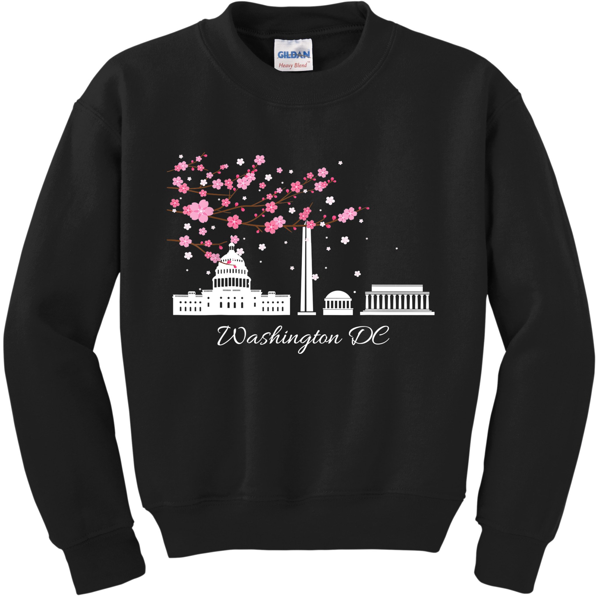 Washington DC Cherry Blossoms Monuments Memorials TShirt Kids Sweatshirt