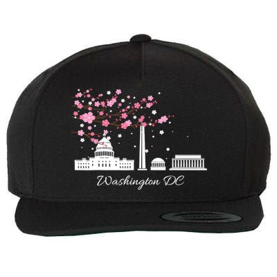 Washington DC Cherry Blossoms Monuments Memorials TShirt Wool Snapback Cap