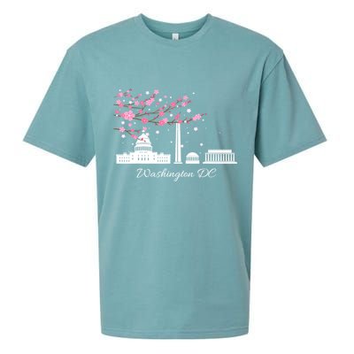 Washington DC Cherry Blossoms Monuments Memorials TShirt Sueded Cloud Jersey T-Shirt