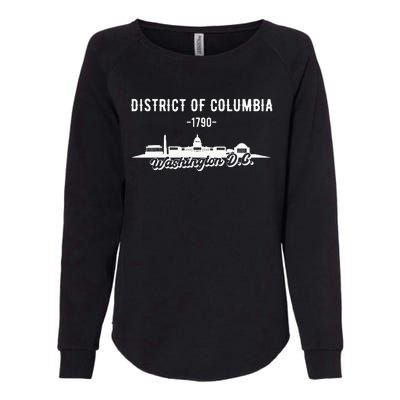 Washington D C Skyline Womens California Wash Sweatshirt