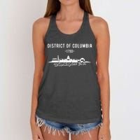 Washington D C Skyline Women's Knotted Racerback Tank