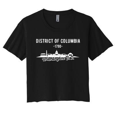 Washington D C Skyline Women's Crop Top Tee