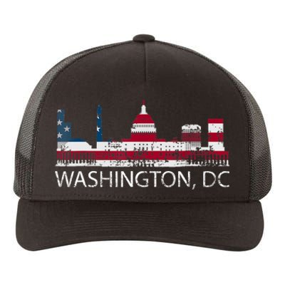 Washington DC Capitol Hill USA Flag Souvenir Design TShirt Yupoong Adult 5-Panel Trucker Hat