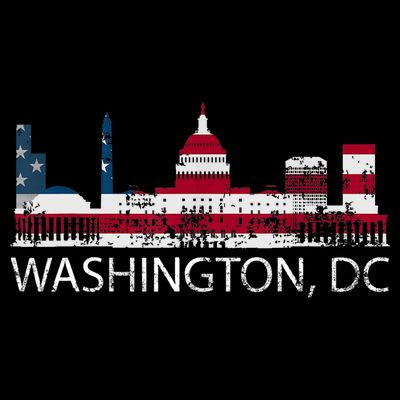 Washington DC Capitol Hill USA Flag Souvenir Design TShirt T-Shirt
