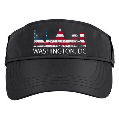 Washington DC Capitol Hill USA Flag Souvenir Design TShirt Adult Drive Performance Visor