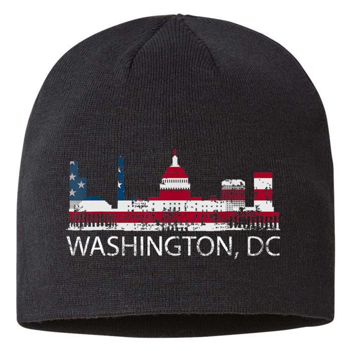 Washington DC Capitol Hill USA Flag Souvenir Design TShirt Sustainable Beanie