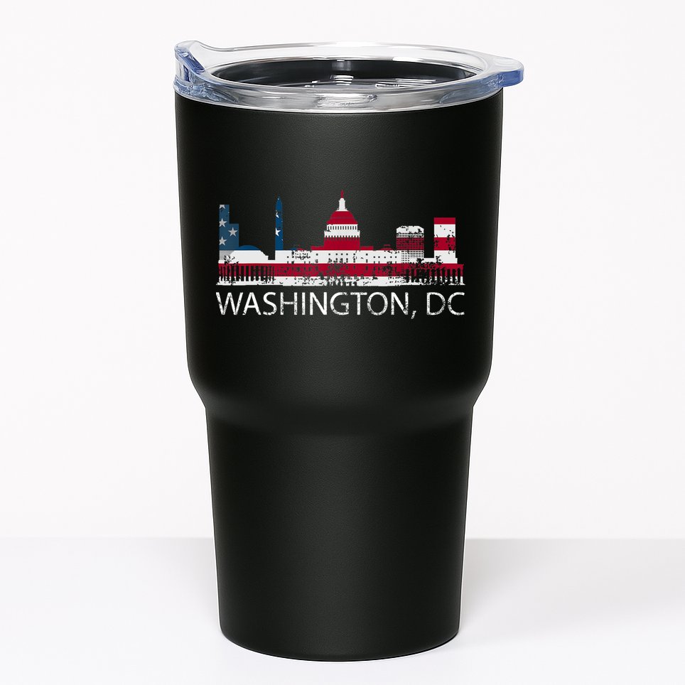 Washington DC Capitol Hill USA Flag Souvenir Design TShirt Tumbler