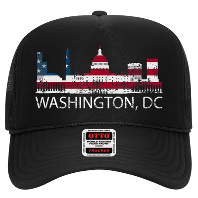 Washington DC Capitol Hill USA Flag Souvenir Design TShirt Trucker Hat