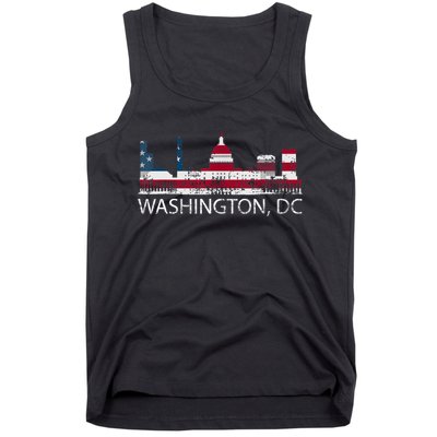Washington DC Capitol Hill USA Flag Souvenir Design TShirt Tank Top