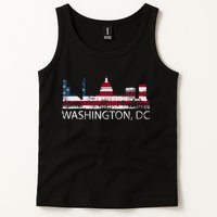 Washington DC Capitol Hill USA Flag Souvenir Design TShirt Tank Top