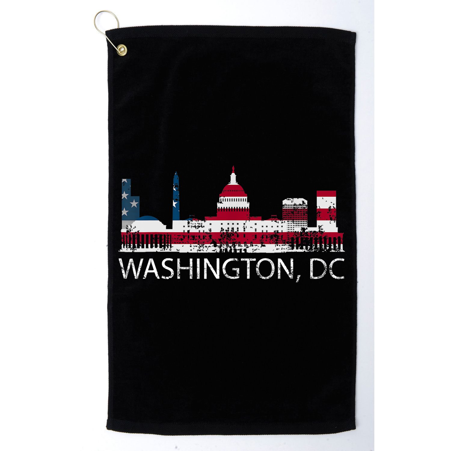 Washington DC Capitol Hill USA Flag Souvenir Design TShirt Golf Towel
