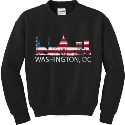 Washington DC Capitol Hill USA Flag Souvenir Design TShirt Kids Sweatshirt