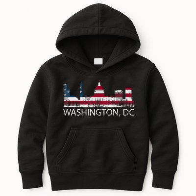Washington DC Capitol Hill USA Flag Souvenir Design TShirt Kids Hoodie