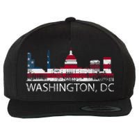 Washington DC Capitol Hill USA Flag Souvenir Design TShirt Wool Snapback Cap