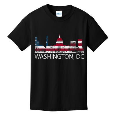 Washington DC Capitol Hill USA Flag Souvenir Design TShirt Kids T-Shirt