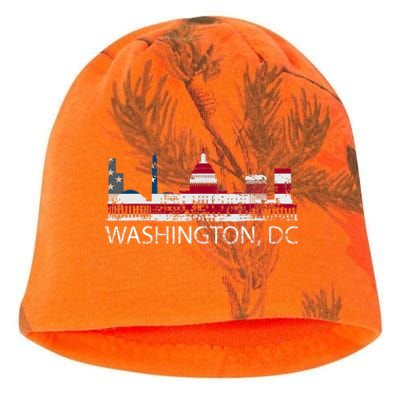 Washington DC Capitol Hill USA Flag Souvenir Design TShirt Kati - Camo Knit Beanie