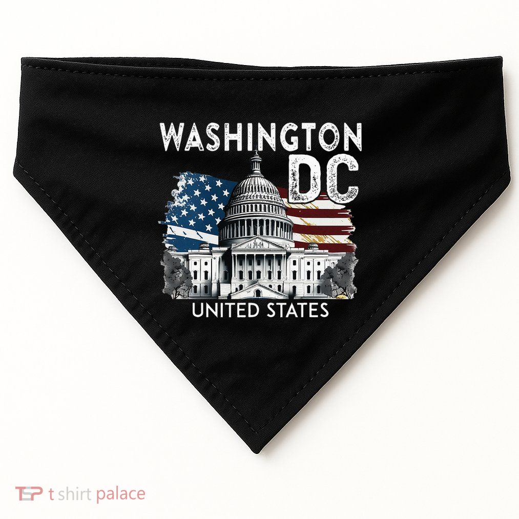 Washington Dc Capitol Hill Usa Souvenirs USA-Made Doggie Bandana