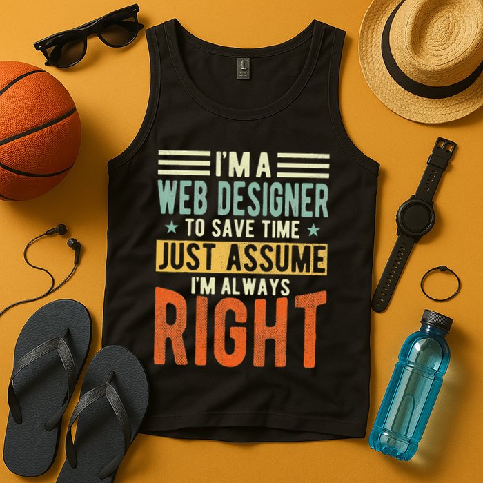 Web Designer Design I´m Always Right Web Designer Tank Top