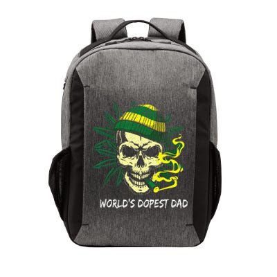 World's Dopest Dad Skull Weed 420 Cannabis Fun Father's Day Vector Backpack