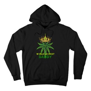 Worlds Dopest Daddy Men Dad Cannabis 420 Weed Fathers Day Hoodie