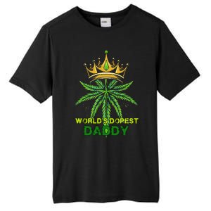 Worlds Dopest Daddy Men Dad Cannabis 420 Weed Fathers Day Tall Fusion ChromaSoft Performance T-Shirt