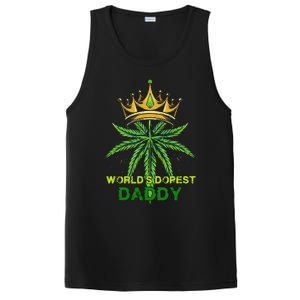 Worlds Dopest Daddy Men Dad Cannabis 420 Weed Fathers Day PosiCharge Competitor Tank