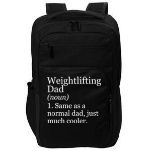 Weightlifting Dad Definition Funny Sarcastic Workout Gym Gift Impact Tech Backpack