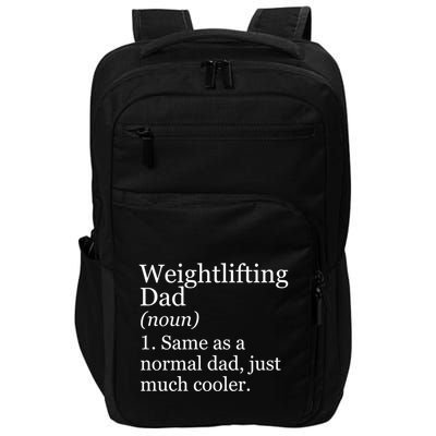 Weightlifting Dad Definition Funny Sarcastic Workout Gym Gift Impact Tech Backpack