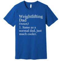 Weightlifting Dad Definition Funny Sarcastic Workout Gym Gift Premium T-Shirt