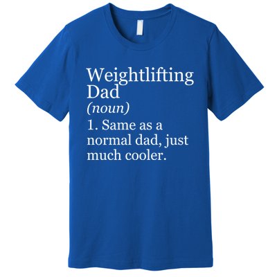 Weightlifting Dad Definition Funny Sarcastic Workout Gym Gift Premium T-Shirt