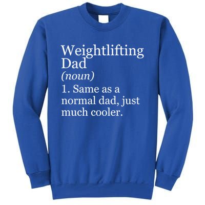 Weightlifting Dad Definition Funny Sarcastic Workout Gym Gift Tall Sweatshirt