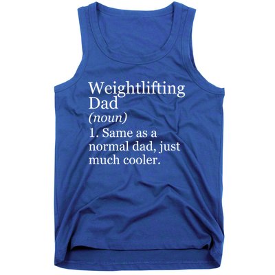 Weightlifting Dad Definition Funny Sarcastic Workout Gym Gift Tank Top