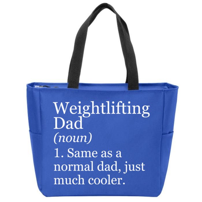 Weightlifting Dad Definition Funny Sarcastic Workout Gym Gift Zip Tote Bag