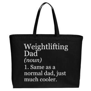 Weightlifting Dad Definition Funny Sarcastic Workout Gym Gift Cotton Canvas Jumbo Tote