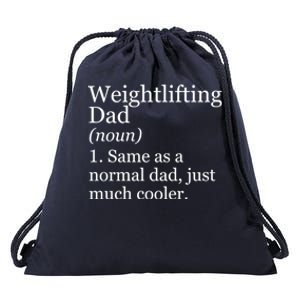 Weightlifting Dad Definition Funny Sarcastic Workout Gym Gift Drawstring Bag