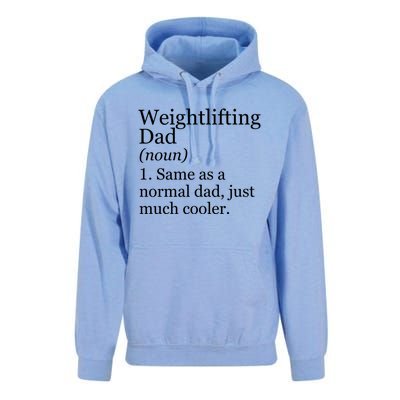 Weightlifting Dad Definition Funny Sarcastic Workout Gym Gift Unisex Surf Hoodie