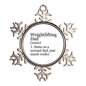 Weightlifting Dad Definition Funny Sarcastic Workout Gym Gift Metallic Star Ornament