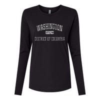 Washington Dc Dc Vintage Womens Cotton Relaxed Long Sleeve T-Shirt