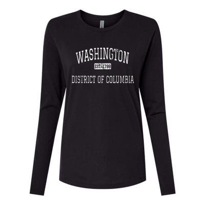 Washington Dc Dc Vintage Womens Cotton Relaxed Long Sleeve T-Shirt