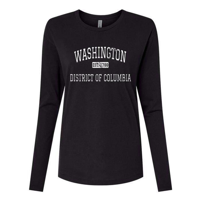 Washington Dc Dc Vintage Womens Cotton Relaxed Long Sleeve T-Shirt