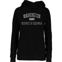 Washington Dc Dc Vintage Womens Funnel Neck Pullover Hood