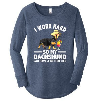 Wiener Dog Dachshund Lovers Cool Dachshund Gift Women's Perfect Tri Tunic Long Sleeve Shirt