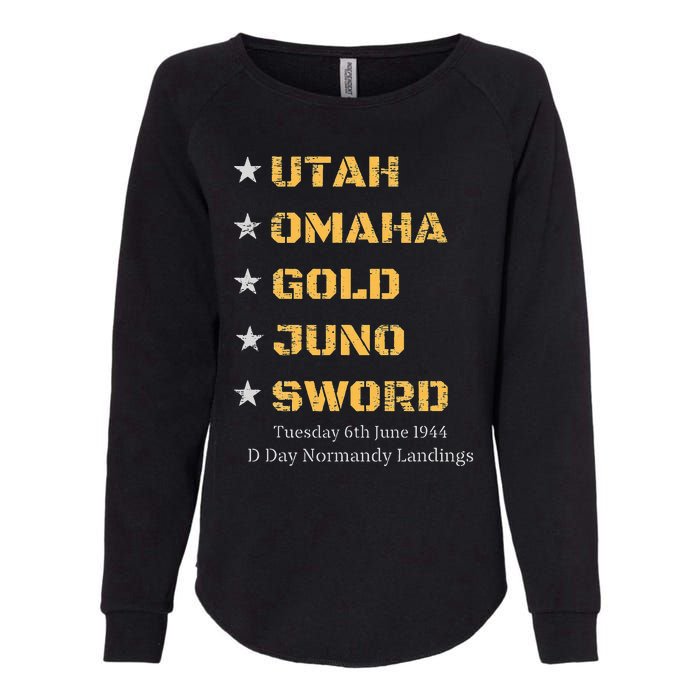 Ww2 D Day Beaches World War 2 Army Hero Normandy Landings Womens California Wash Sweatshirt