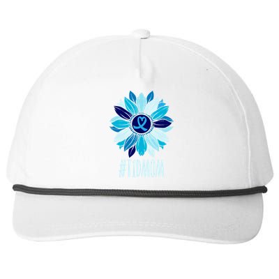 World Diabetes Day Type 1 Diabetes Sunflower T1d Mom Wife Great Gift Snapback Five-Panel Rope Hat