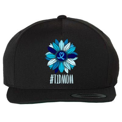 World Diabetes Day Type 1 Diabetes Sunflower T1d Mom Wife Great Gift Wool Snapback Cap