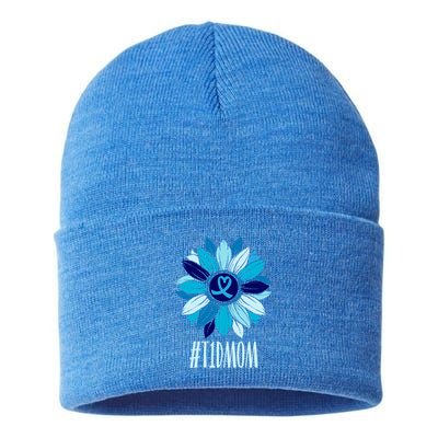 World Diabetes Day Type 1 Diabetes Sunflower T1d Mom Wife Great Gift Sustainable Knit Beanie