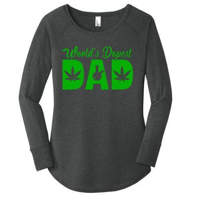 Worlds Dopest Dad Marijuana Bong Weed Women's Perfect Tri Tunic Long Sleeve Shirt